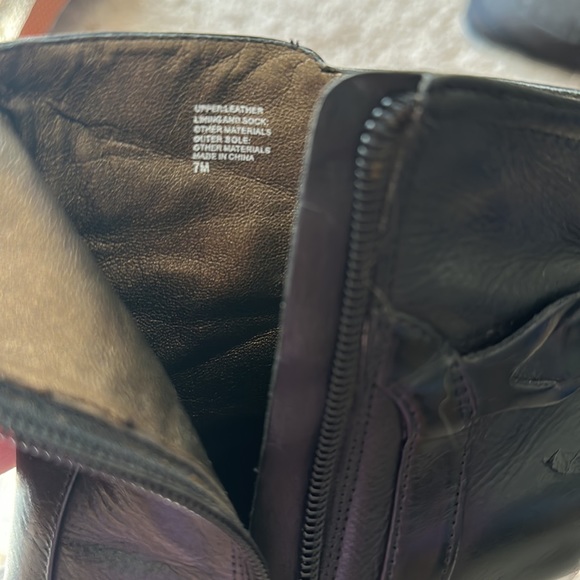 Banana Republic Sophie Black Leather High Heel Booties w/Braided Buckle Strap - Picture 11 of 13